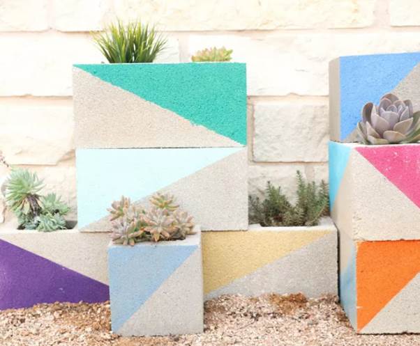 Cinder Block Planters